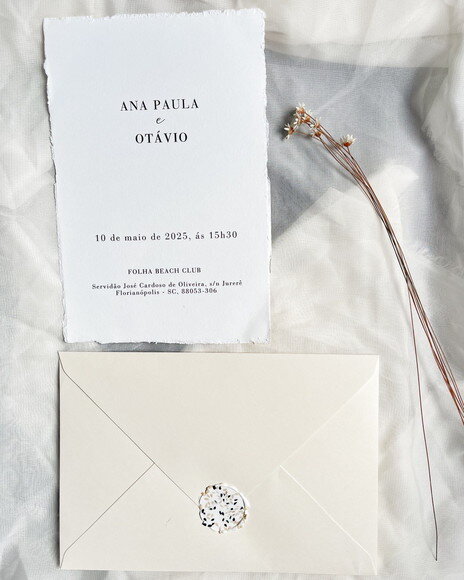 Convite Casamento Minimalista 14x21