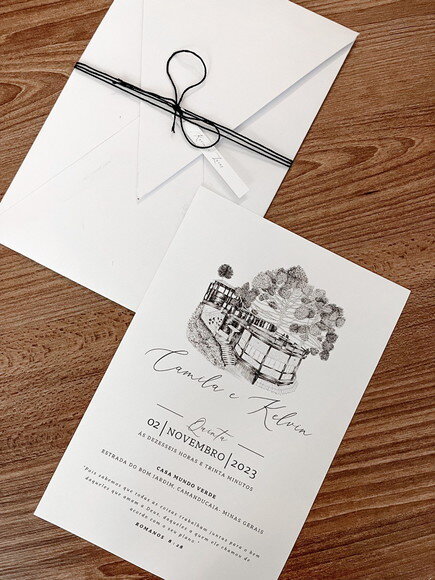 Convite de Casamento - Ilustração Digital