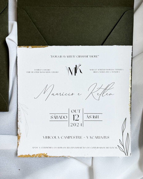 Convite de Casamento 15x15 - Quadrado