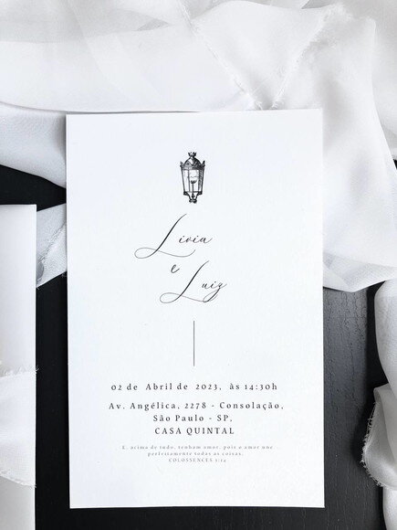 Convite de Casamento Clean