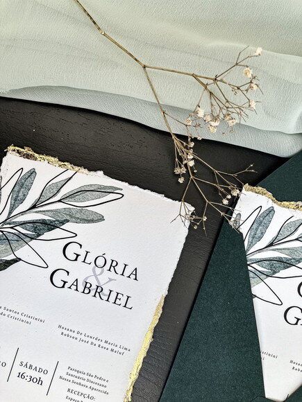 Convite de Casamento com Envelope 15x20