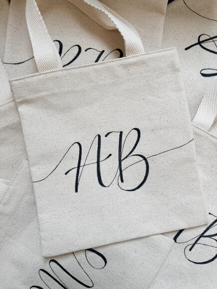 Eco Bag Personalizada 20x20 - Iniciais ou Nomes