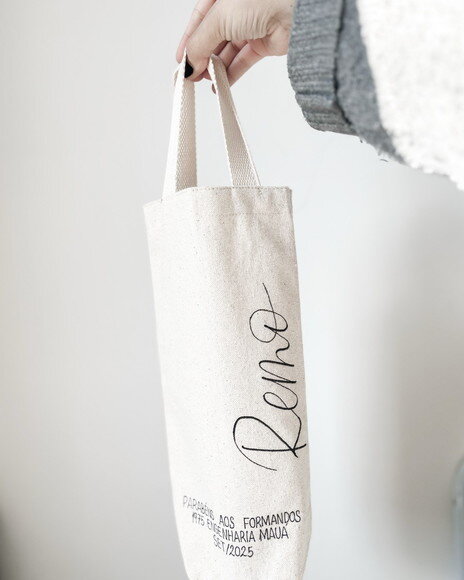 Eco Bag, Porta Vinho Personalizado 15x33x5