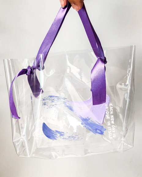 Lembrancinha Criativa - Bolsa Transparente e Placa Personali