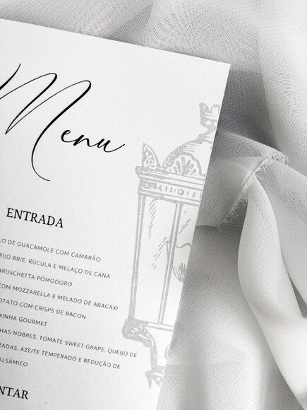 Menu de Casamento - Minimalista