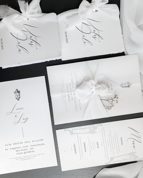 Menu de Casamento - Minimalista