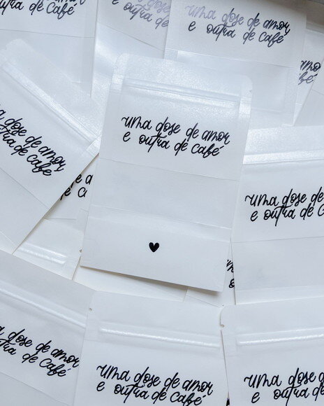Pacotinho Kraft Café Personalizado 10x15- Branco