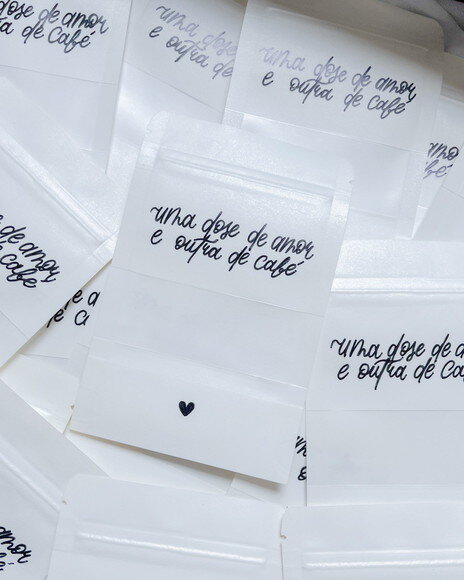 Pacotinho Kraft Café Personalizado 10x15- Branco