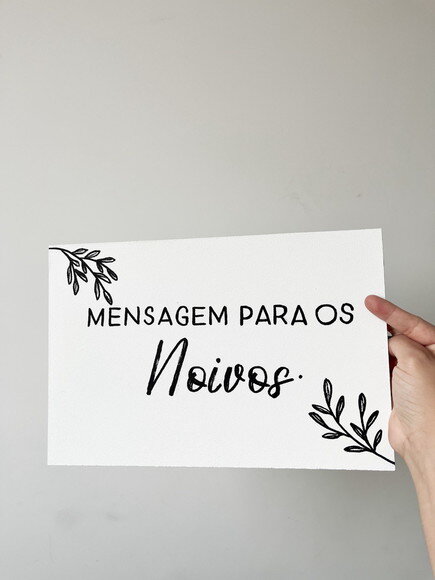 Placa Pajem/ Daminha mdf 30x20