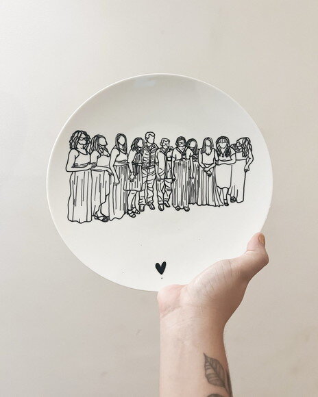 Prato Decorativo 24x24 - Personalizado a Mão (grande)