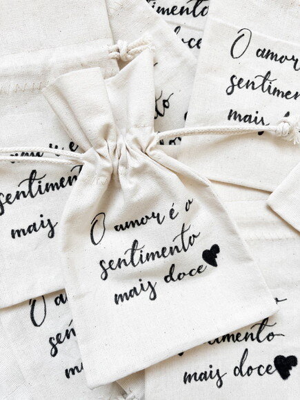 Saquinho de Algodão Personalizado 11x11