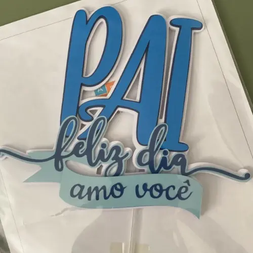 Arquivo de Corte Topo de Bolo Dia dos Pais (ENVIO IMEDIATO)