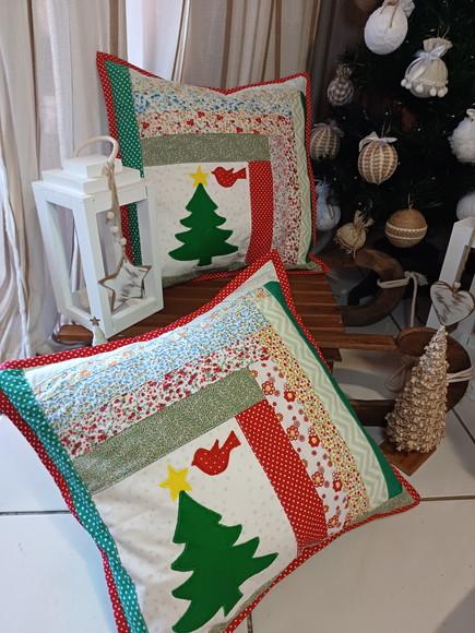 Almofada em Patchwork Natal