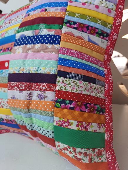 Capa para Almofada em Patchwork