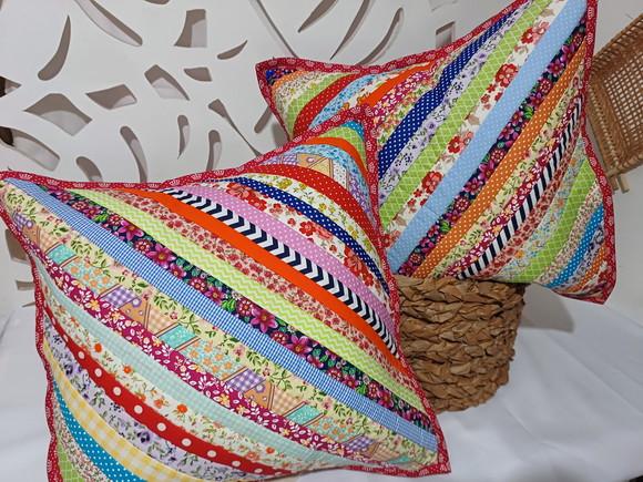 Capa para Almofada em Patchwork 1