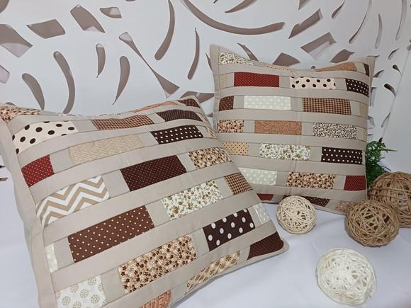 Capa para Almofada em Patchwork 2 Unidades