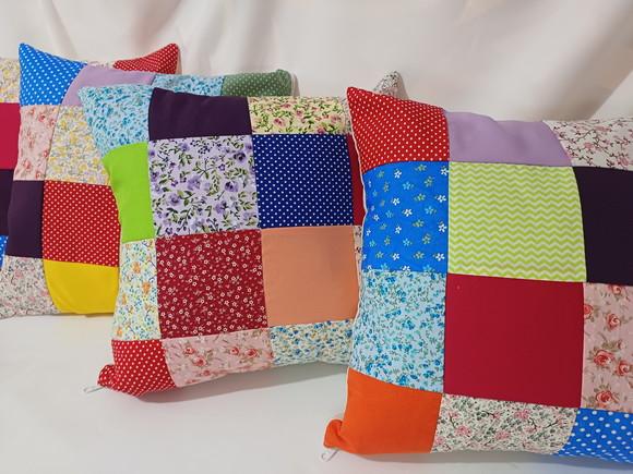 Capa para Almofada Patchwork 4 Unidades