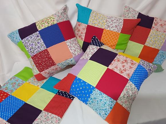 Capa para Almofada Patchwork 4 Unidades