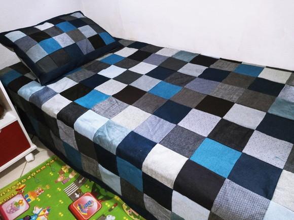 Colcha Jeans em Patchwork