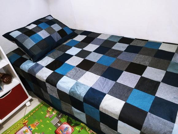 Colcha Jeans em Patchwork
