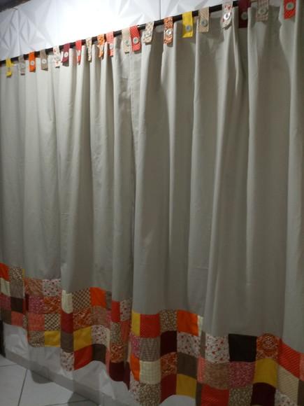 Cortina Brim em Patchwork