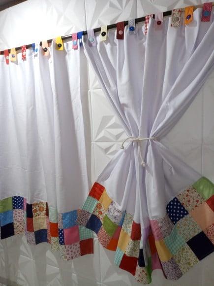 Cortina Brim em Patchwork