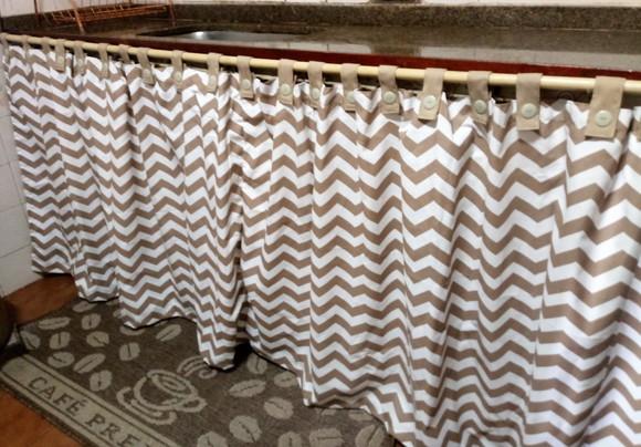 Cortina Chevron Bege
