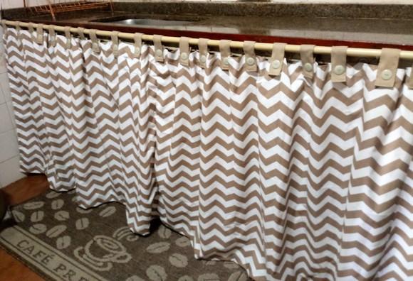 Cortina Chevron Bege