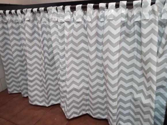Cortina Chevron Cinza