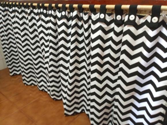 Cortina Chevron Preto