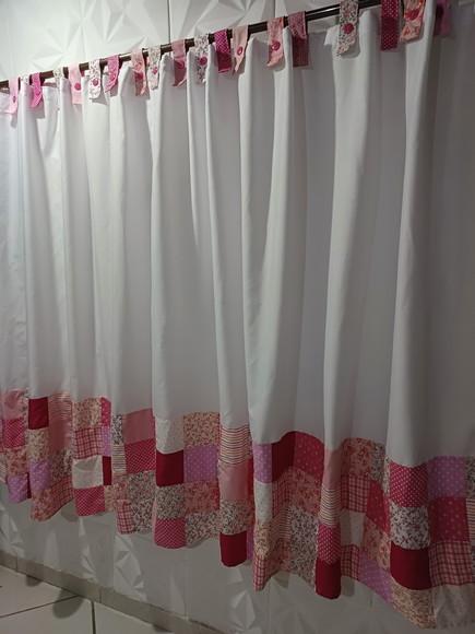 Cortina com Barrado em Patchwork