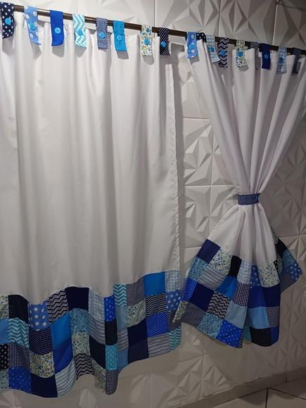 Cortina com Barrado em Patchwork