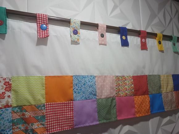 Cortina com Barrado em Patchwork