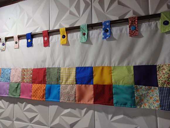 Cortina com Barrado em Patchwork