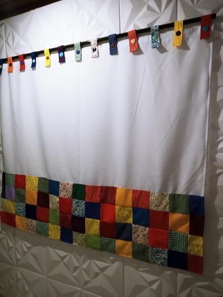 Cortina com Barrado em Patchwork