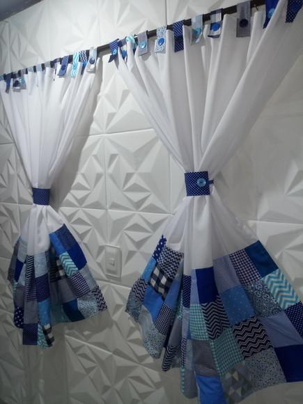Cortina com Barrado em Patchwork