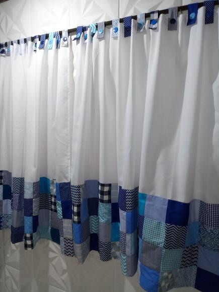 Cortina com Barrado em Patchwork