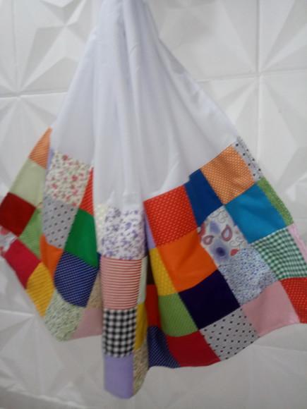 Cortina com Barrado em Patchwork