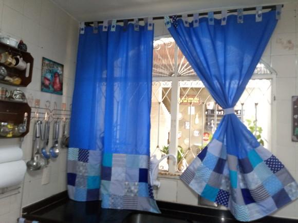 Cortina com Barrado em Patchwork