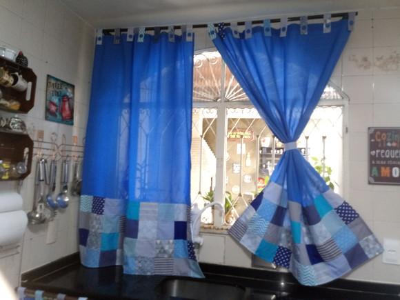 Cortina com Barrado em Patchwork