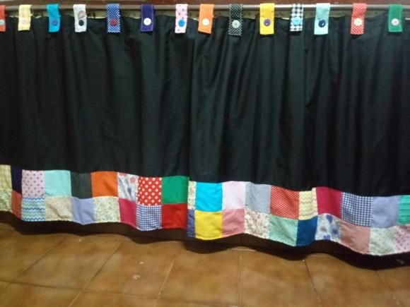Cortina com Barrado em Patchwork