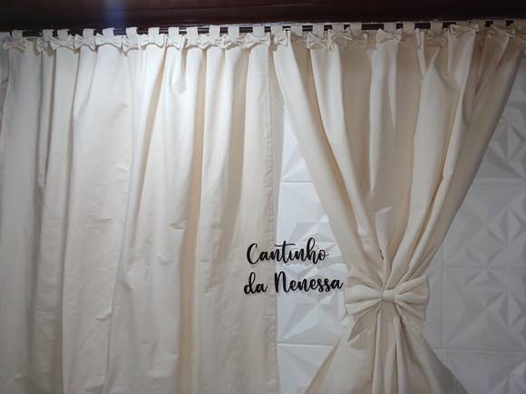 Cortina em Algodão Cru