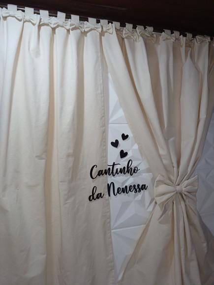 Cortina em Algodão Cru