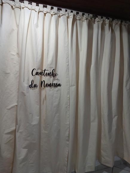 Cortina em Algodão Cru