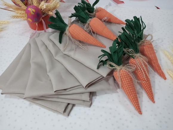 Guardanapos + Porta Guardanapos Cenoura Kit