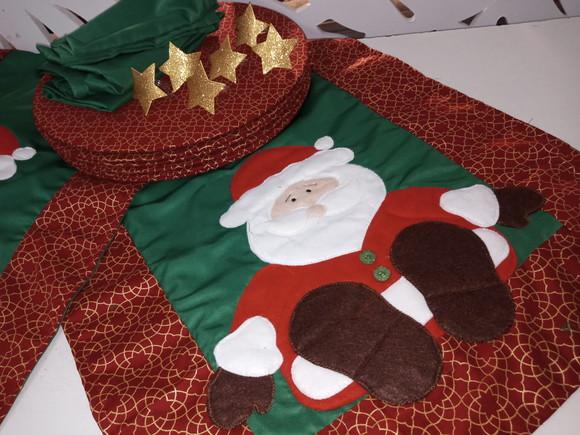 Kit Mesa Posta Natal 6 Lugares