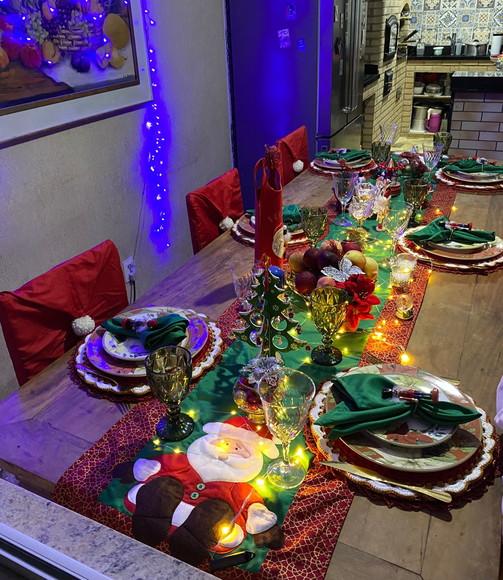 Kit Mesa Posta Natal 6 Lugares