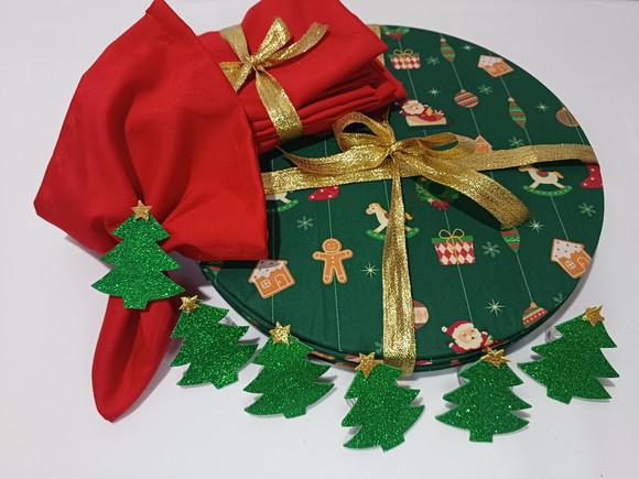 Sousplat Natal Kit 6 Lugares