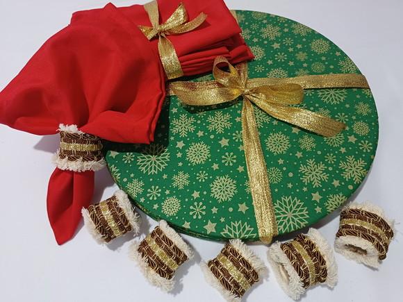 Sousplat Natal Kit 6 Lugares
