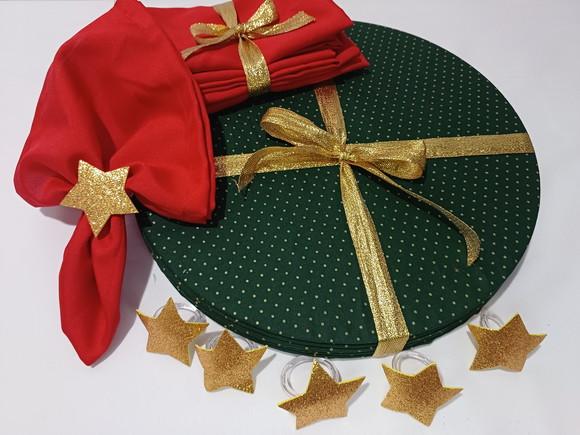 Sousplat Natal Kit 6 Lugares
